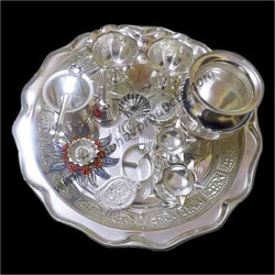 Manufacturers Exporters and Wholesale Suppliers of Silver Plated Pooja Set Bengaluru Karnataka